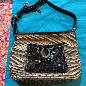 Brighton Black and Tan Shoulder Bag